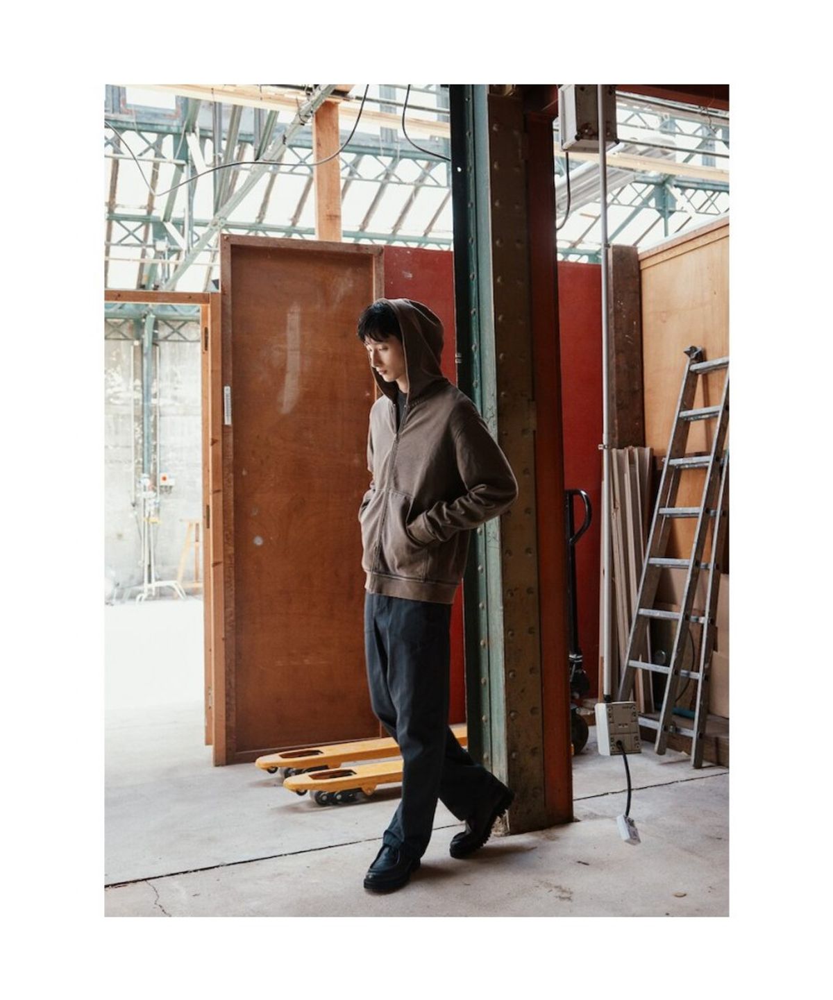 시프트지(SHIFT.G) Semi Wide Fatigue Pants  Ash