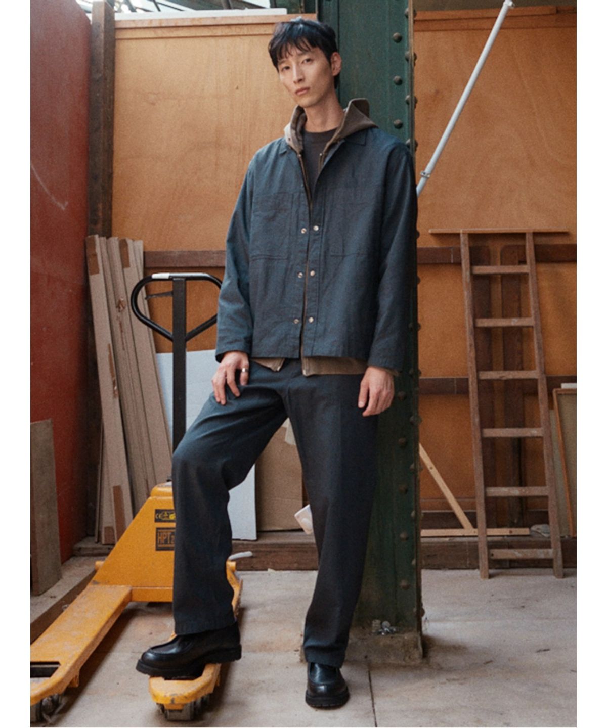 시프트지(SHIFT.G) Semi Wide Fatigue Pants  Ash