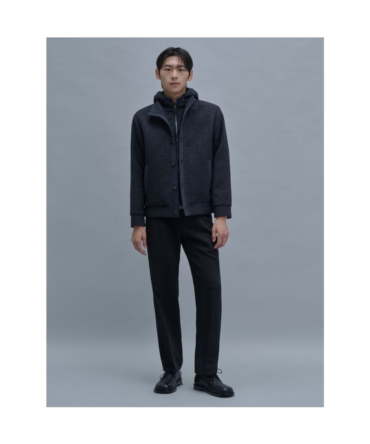 시프트지(SHIFT.G) Semi Wide OneTuck Slacks  Black