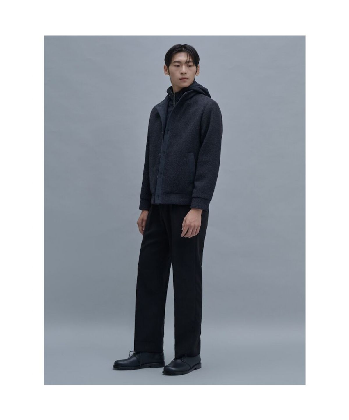 시프트지(SHIFT.G) Semi Wide OneTuck Slacks  Black