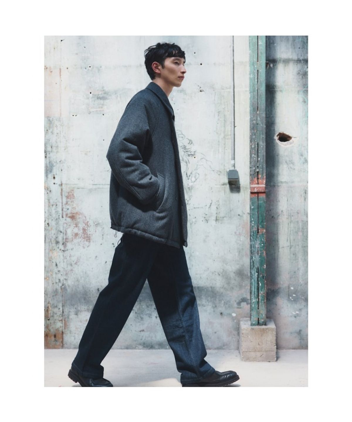 시프트지(SHIFT.G) Wide Brushed Denim Pants  Blue