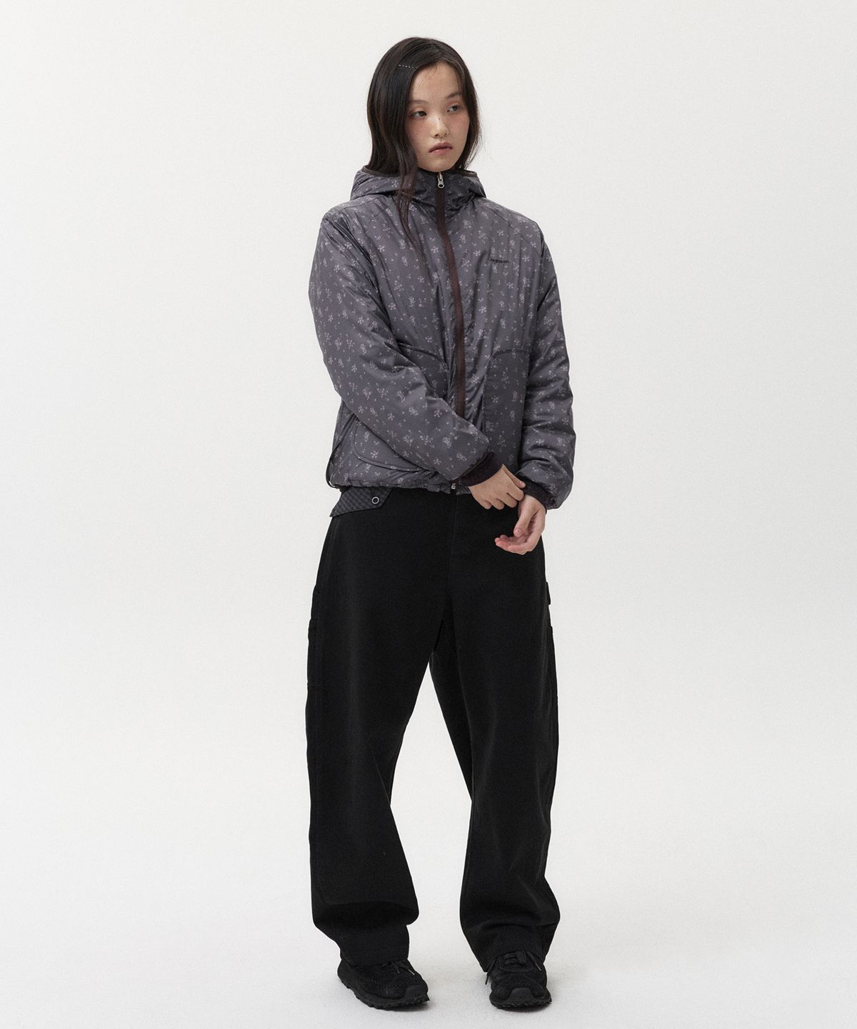 오헤시오(OHESHIO) REVERSIBLE PADDED DUCK DOWN, BROWN