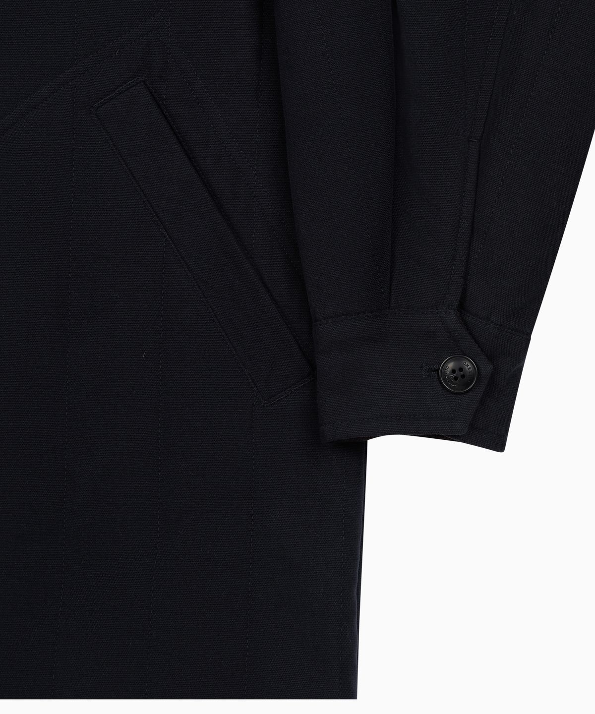 오헤시오(OHESHIO) CORDUROY COLLAR QUILTED JACKET, NAVY