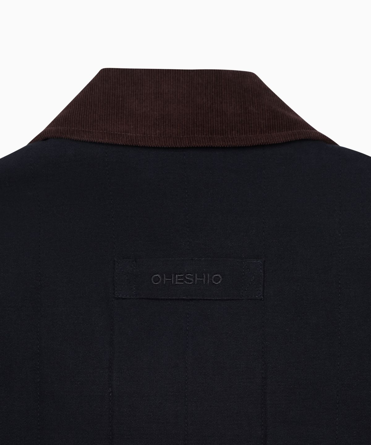 오헤시오(OHESHIO) CORDUROY COLLAR QUILTED JACKET, NAVY