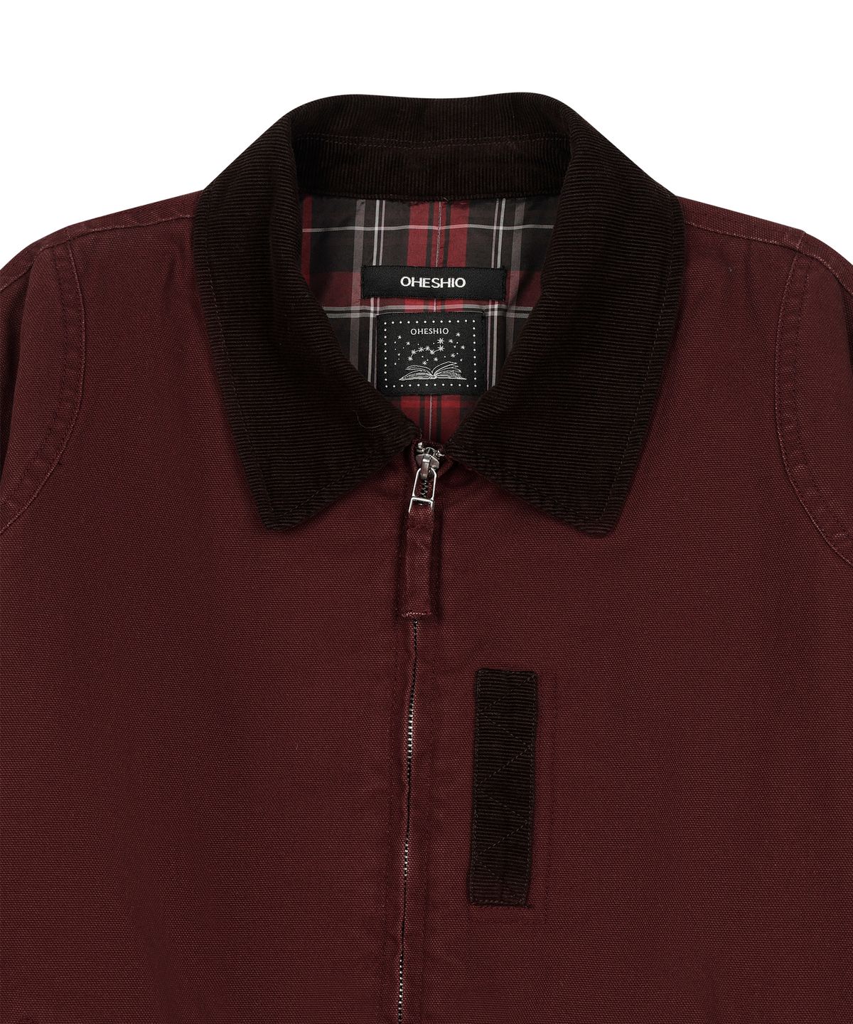 오헤시오(OHESHIO) WASHED COTTON BLOUSON, BURGUNDY