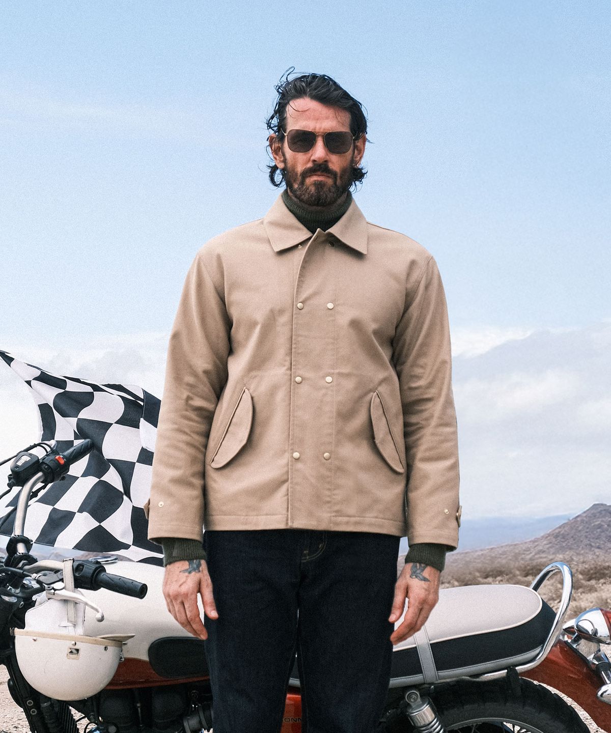비디알(VDR) TRACK MECHANIC JACKET [Khaki]