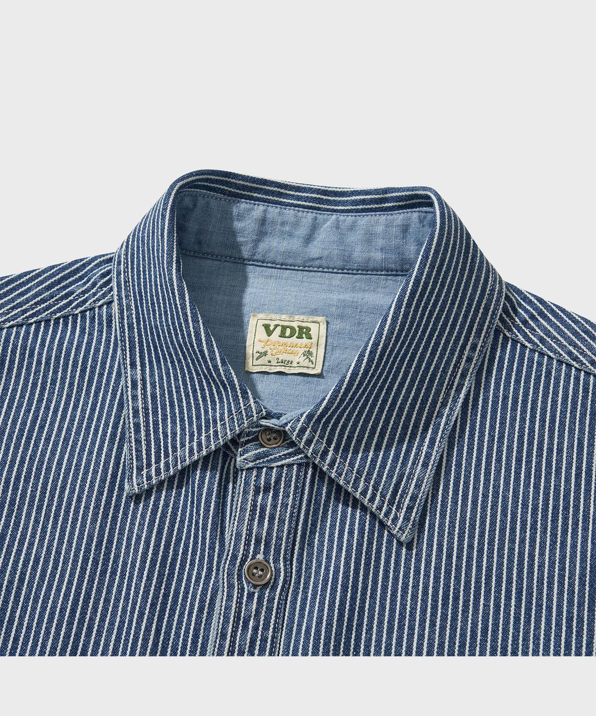 비디알(VDR) HICKORY RAILROAD SHIRT [Light Indigo]