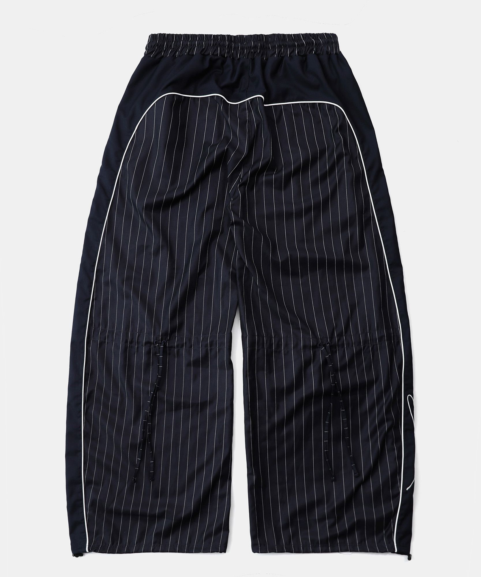 MUSINSA | BADBLOOD Dark Classic Pinstripe Track Pants - Navy