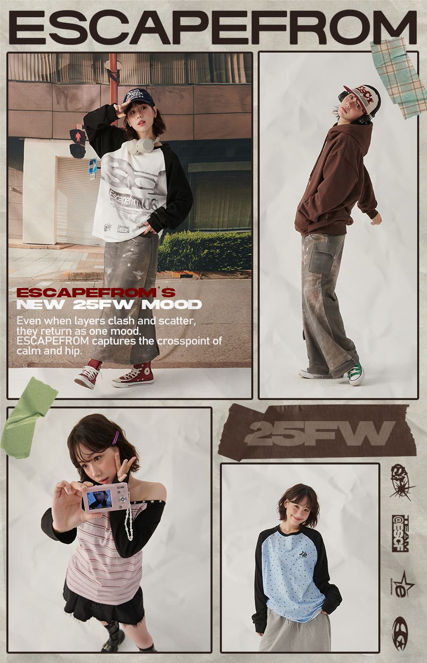 MUSINSA | ESCAPEFROM Rabbitthang Full Print Two-Way Hoodie Zip-Up
