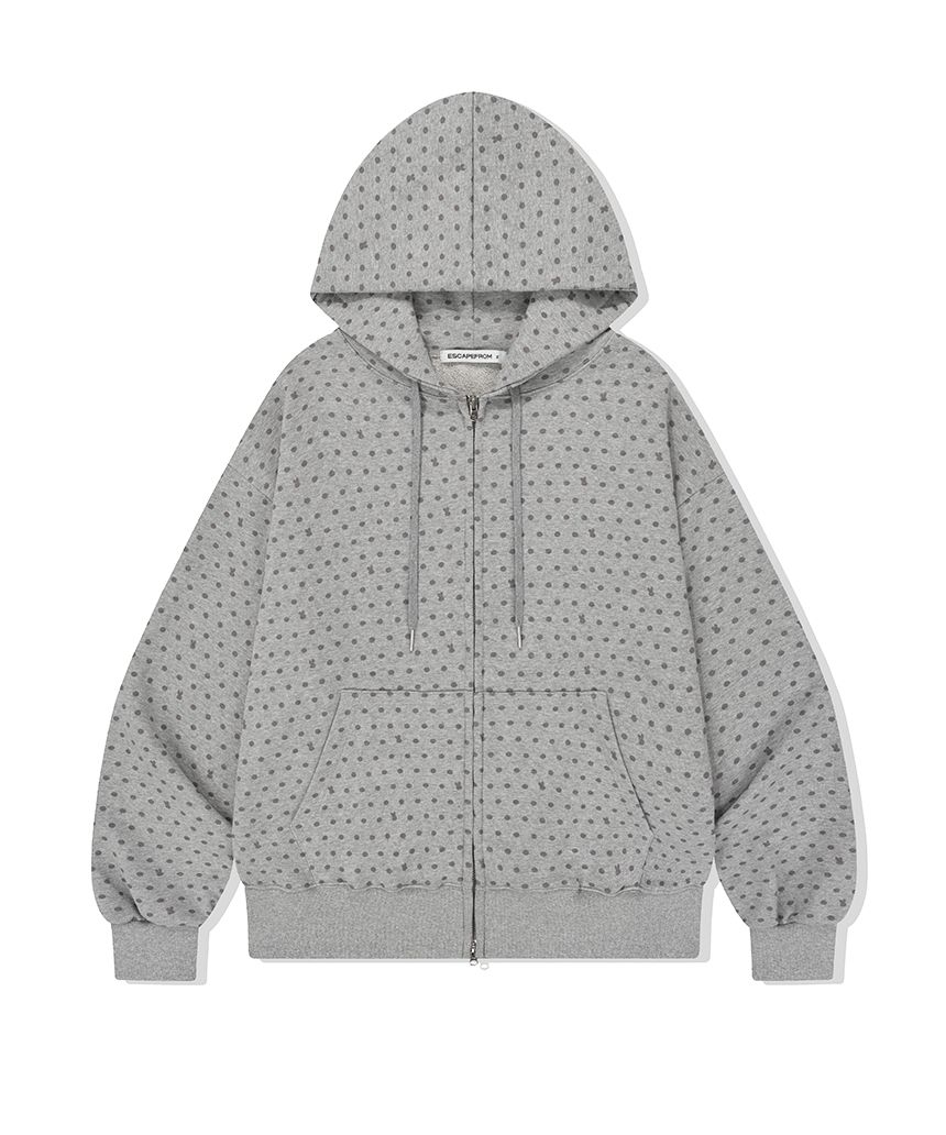 MUSINSA | ESCAPEFROM Rabbitthang Full Print Two-Way Hoodie Zip-Up