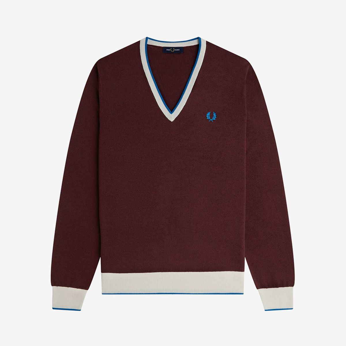 프레드페리(FRED PERRY) [Sharp] 컨트라스트 팁 니트 - 옥스블러드 AFPM253K316-597