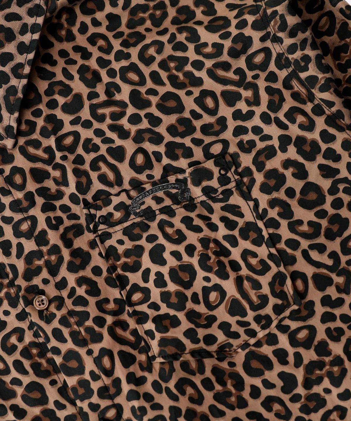 배드블러드(BADBLOOD) 바이퍼 로고 셔츠 - 브라운레오파드