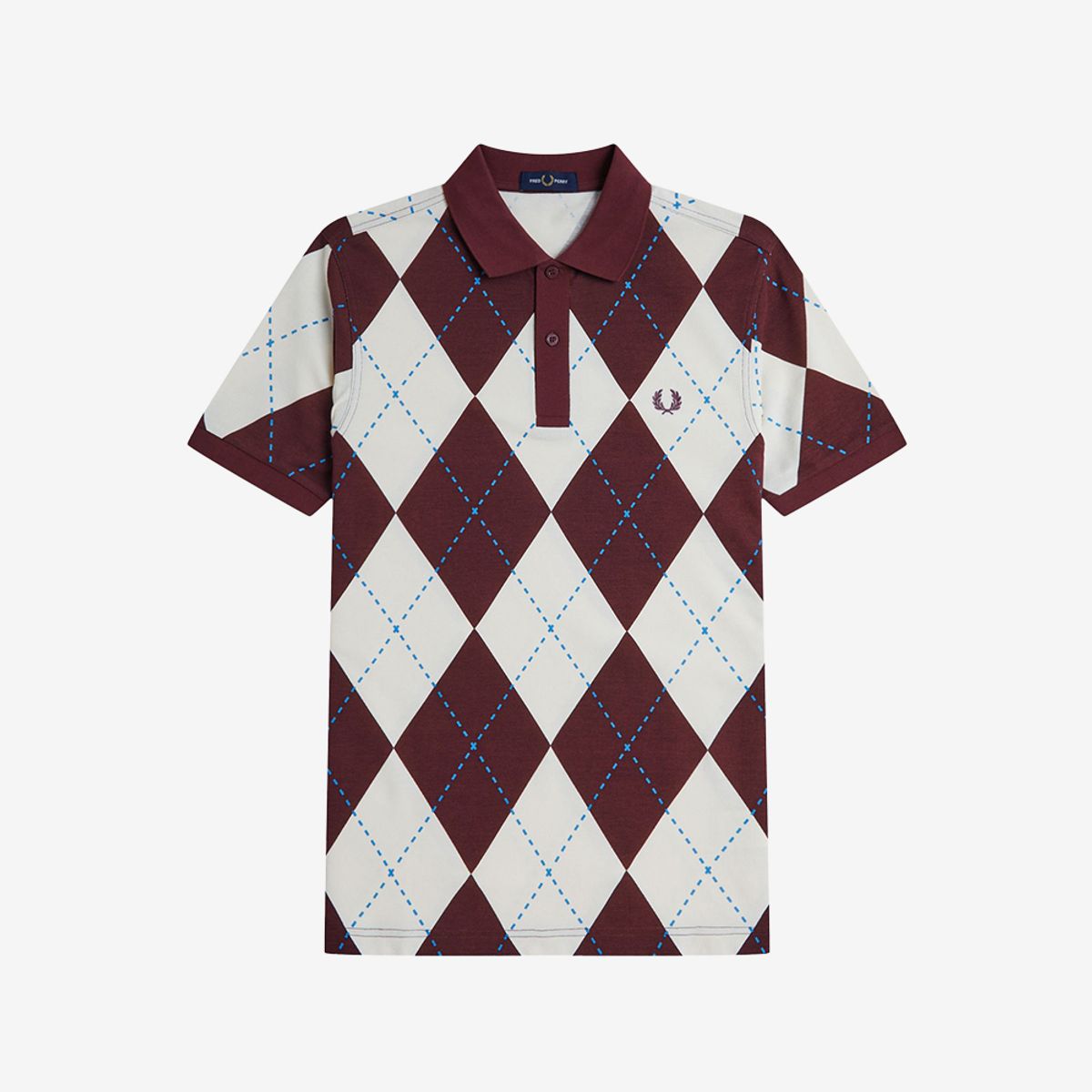 프레드페리(FRED PERRY) [Sharp] 아가일 프린트 폴로 셔츠 - 에크루 AFPM2531628-560