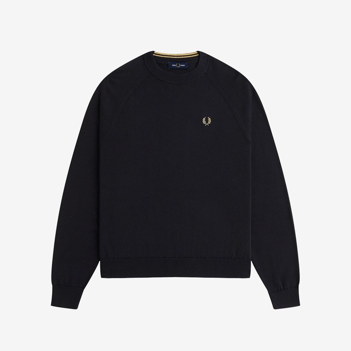 프레드페리(FRED PERRY) [Womens] 크루넥 니트 - 블랙 AFPF2531117-102