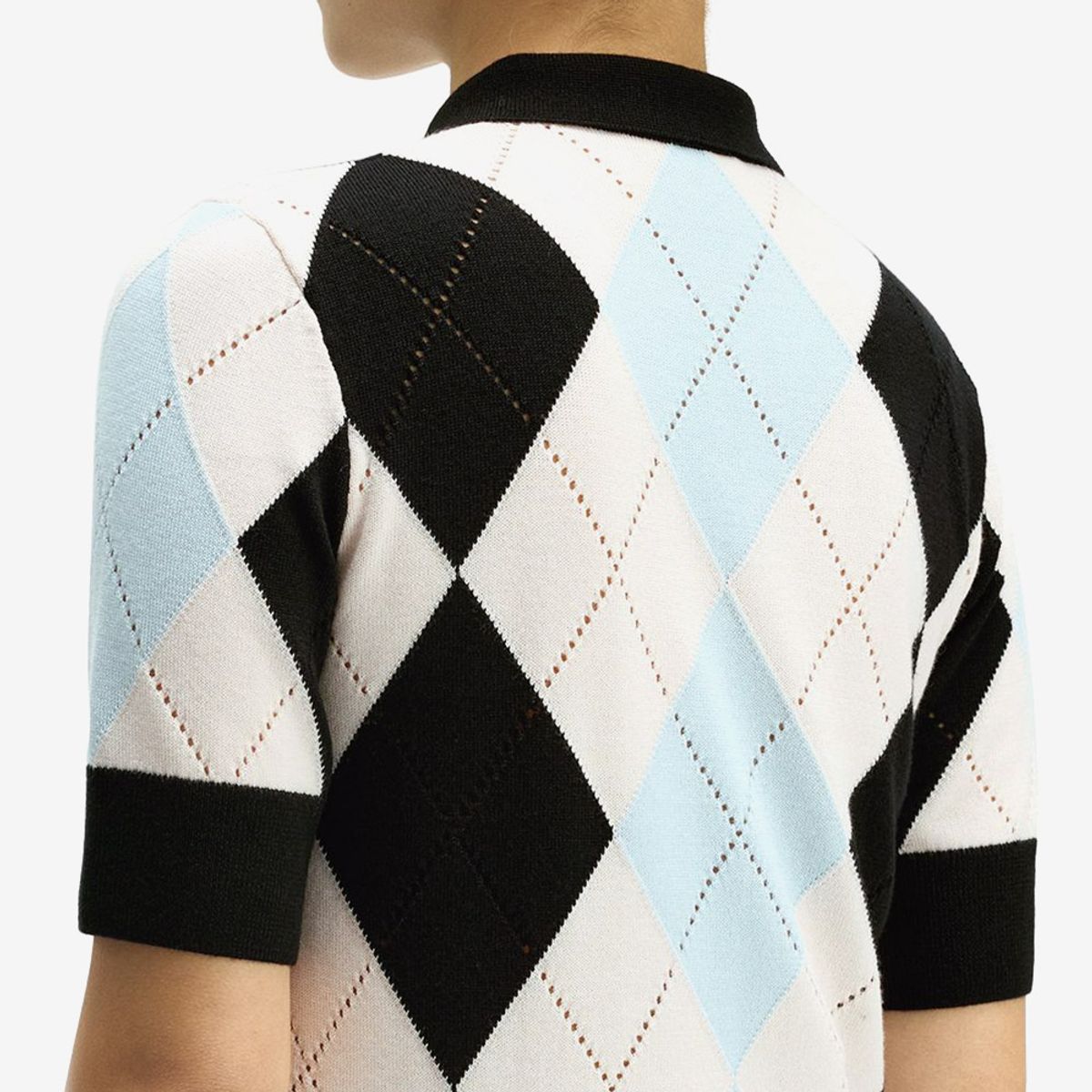 프레드페리(FRED PERRY) [Womens] 아가일 포인텔 니트 셔츠 - 실키피치 AFPF2531116-R33