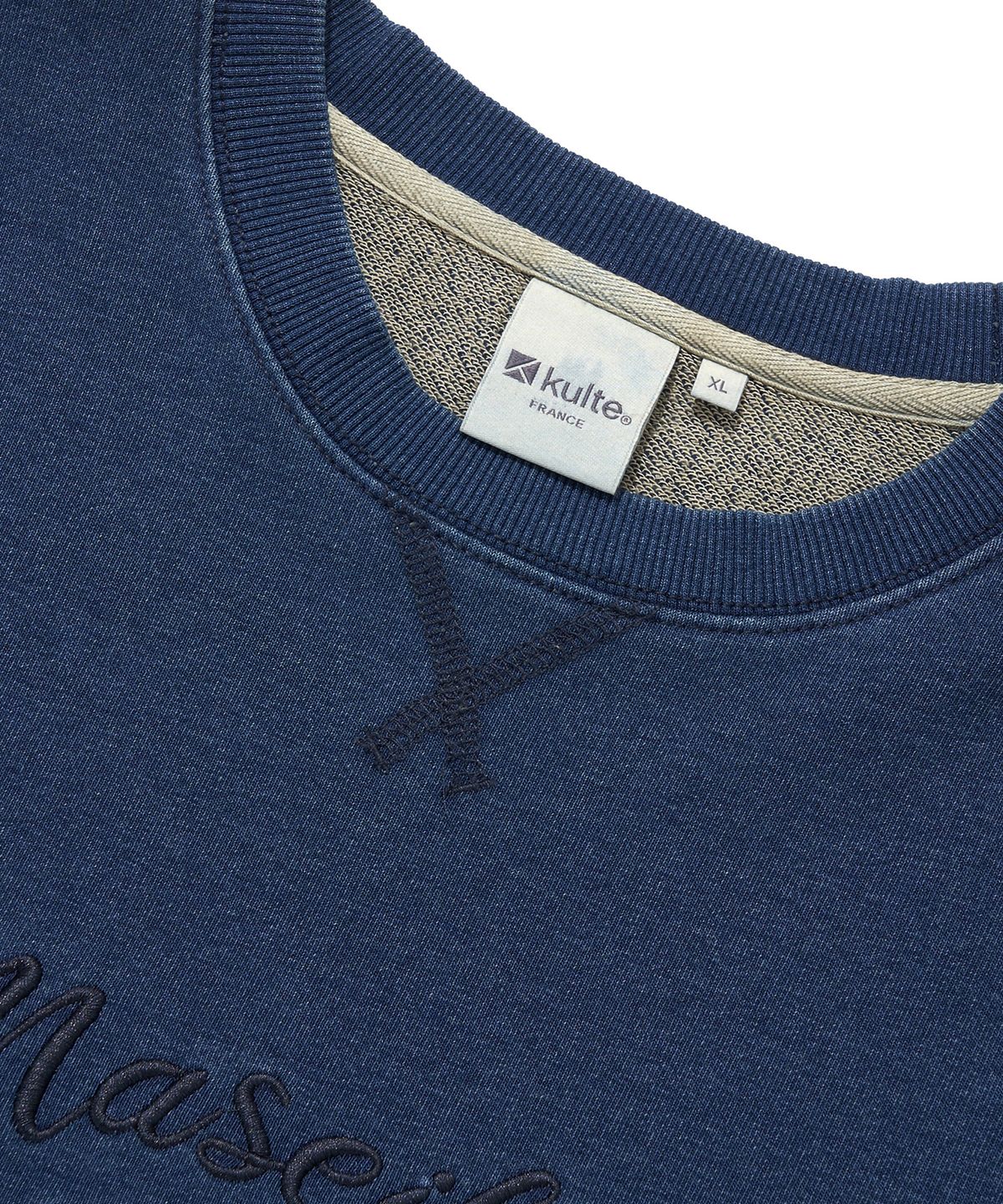 쿨트(KULTE) MARSEILLE PIGMENT CREWNECK_M.INDIGO