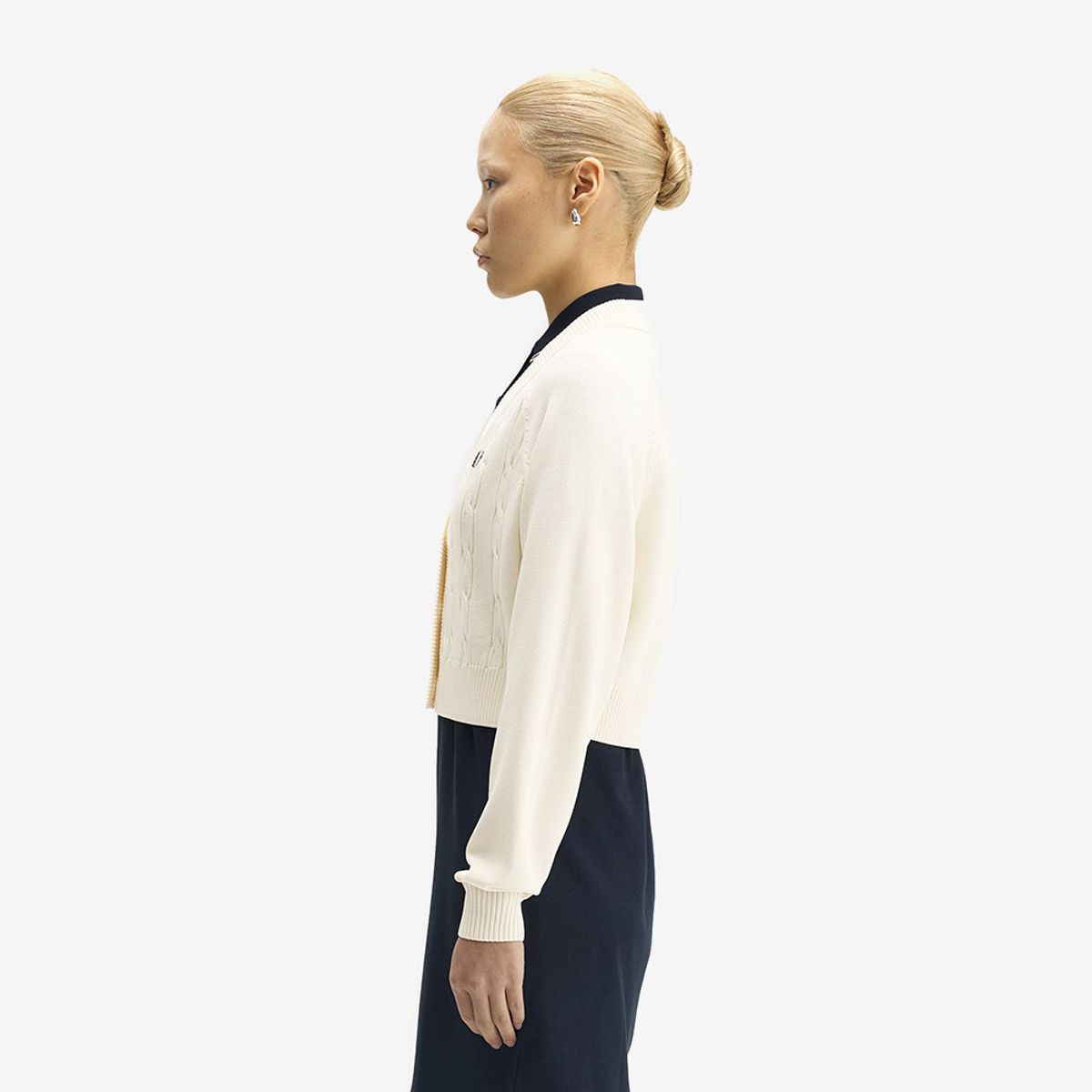 프레드페리(FRED PERRY) [Womens] 케이블 니트 가디건 - 에크루 AFPF2531105-560