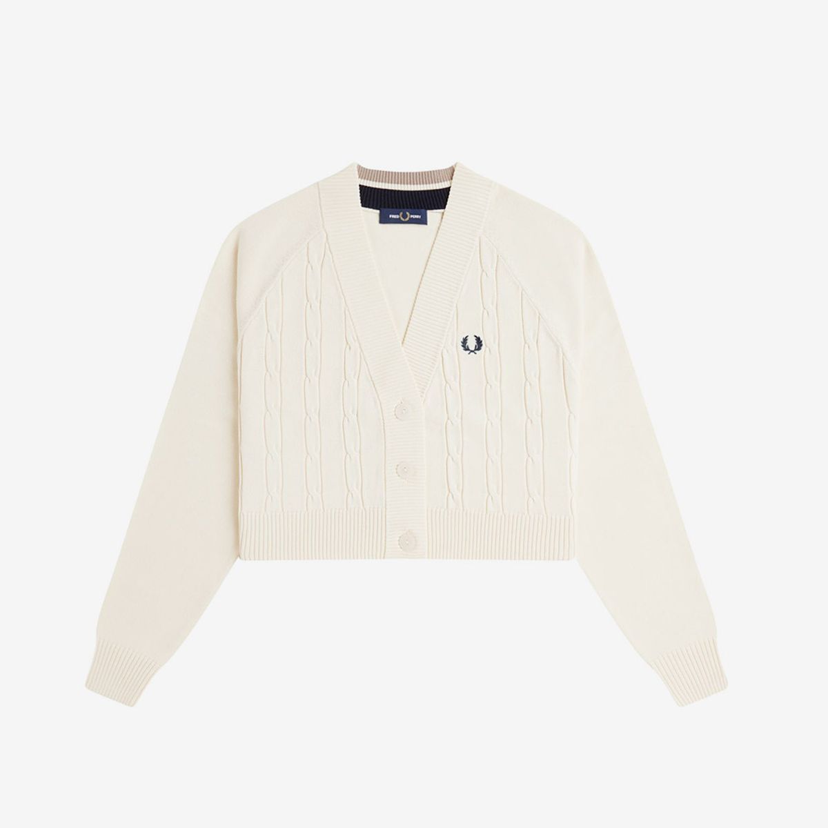 프레드페리(FRED PERRY) [Womens] 케이블 니트 가디건 - 에크루 AFPF2531105-560