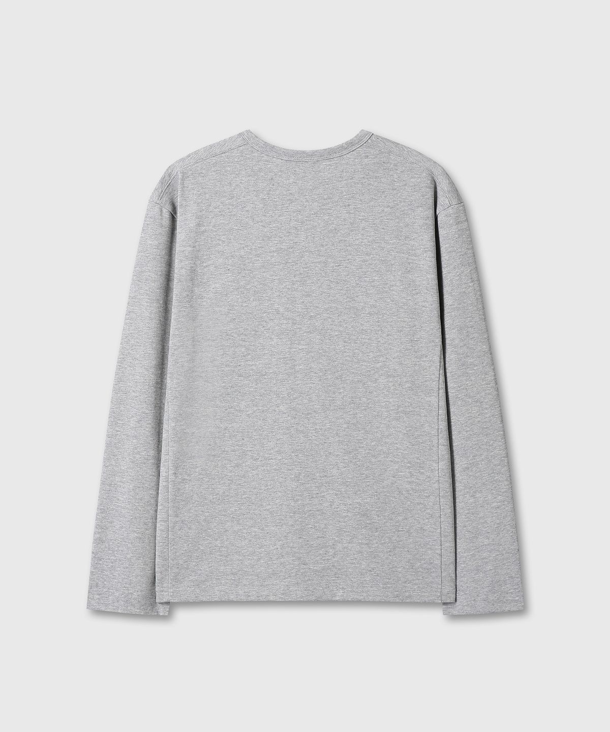 다이브인(DIVEIN) LOOSED HENLEY NECK LONG SLEEVE (MELANGE GRAY)