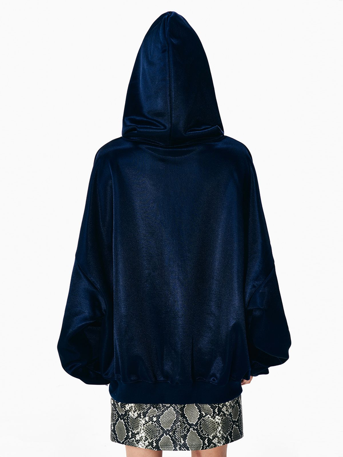 와이이이엘(YEEL) SILKET PEARL ZIP-UP HOODIE NAVY