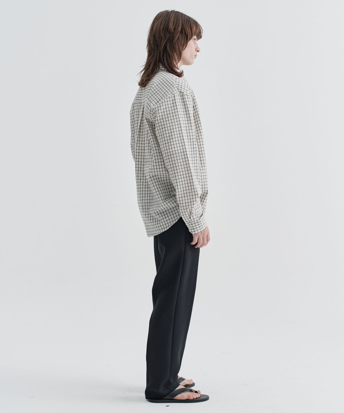 이지오(EZIO) Seersucker Check Shirt_White