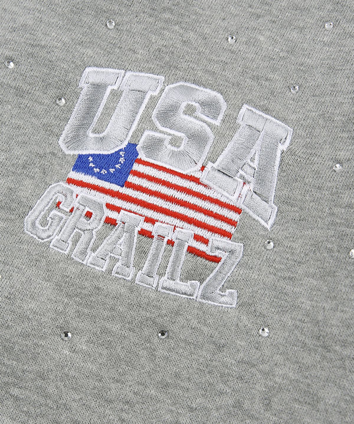 그레일즈(GRAILZ) CRYSTAL BAGGY SWEAT PANTS [GRAY]
