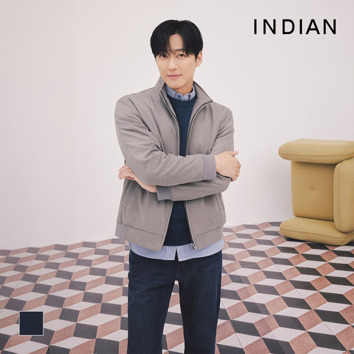 인디안(INDIAN) 슬림핏 데님 팬츠_MIUDL5F8281