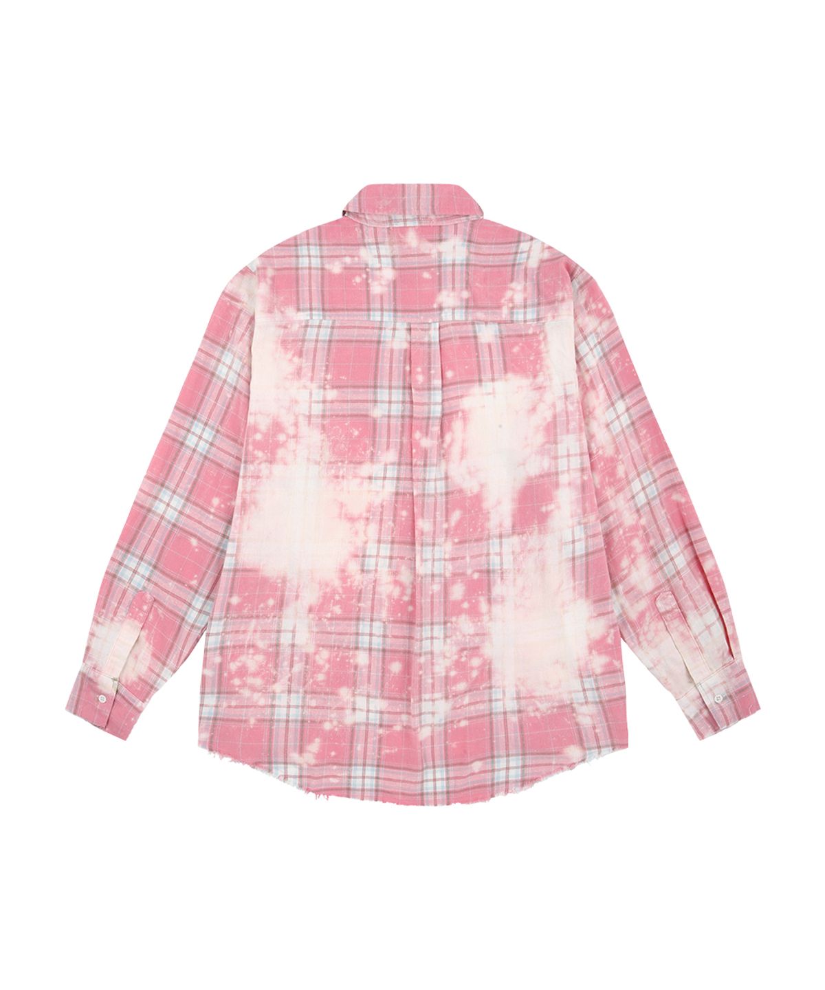 그레일즈(GRAILZ) BLEACHED PLAID SHIRTS [MULTI PINK]