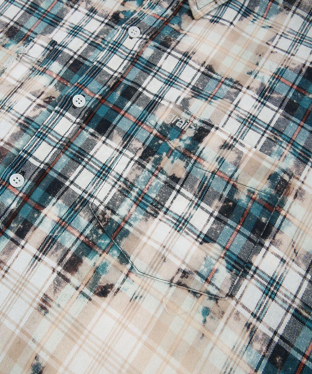 그레일즈(GRAILZ) BLEACHED PLAID SHIRTS [MULTI BLUE]