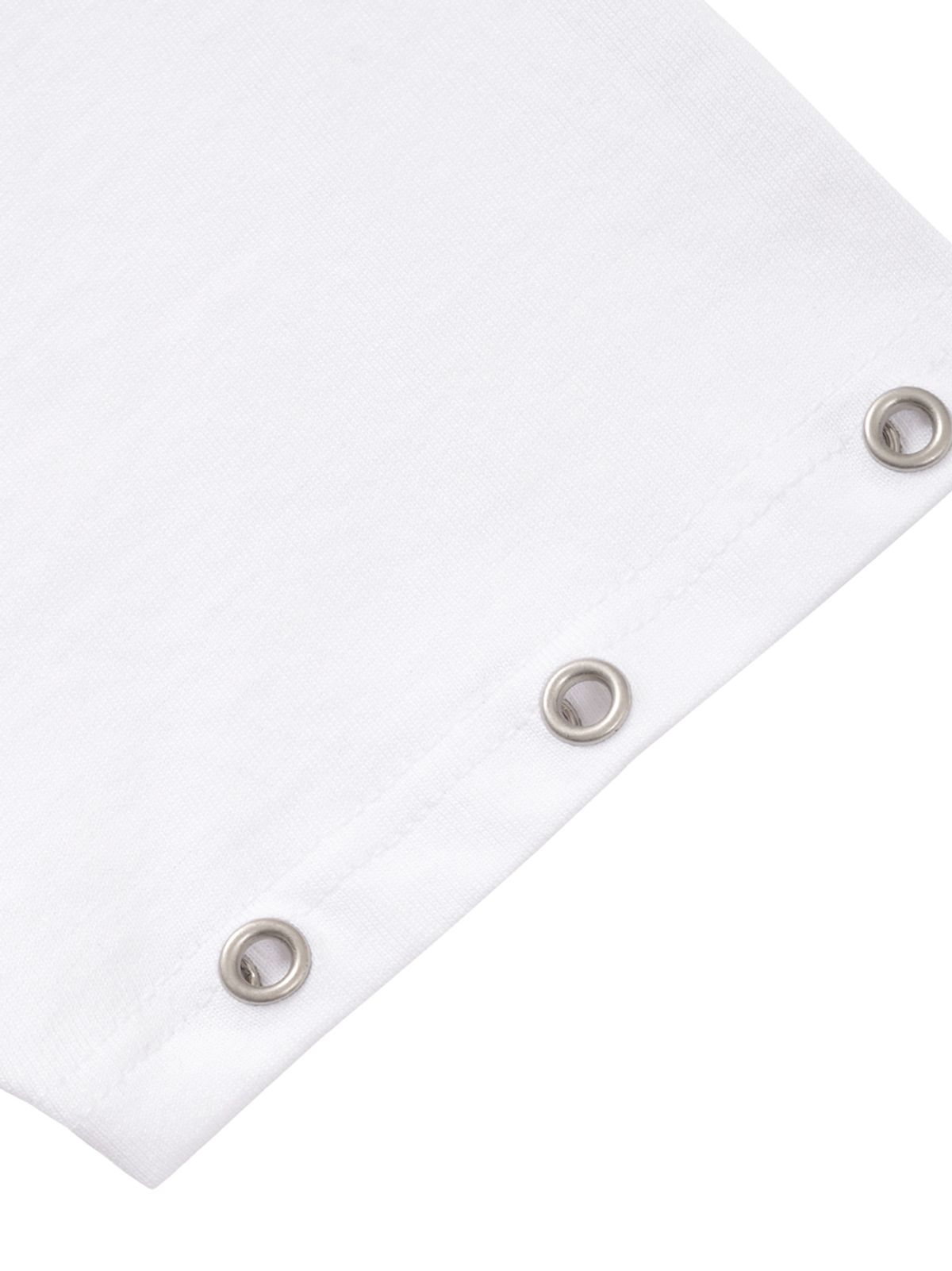 르렌느(LERENNE) Eyelet Slim Fit T-Shirt - White