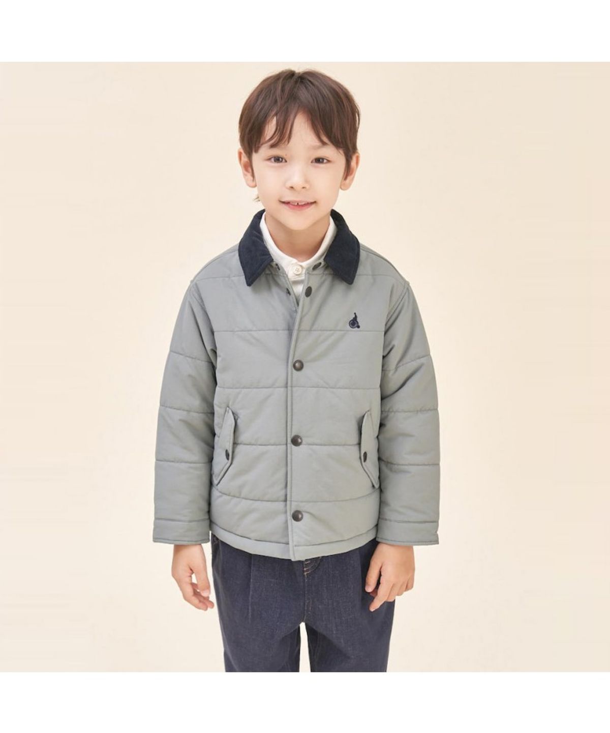 빈폴 키즈(BEANPOLE KIDS) 칼라 재킷형 패딩 점퍼  카키 (BI5938U01H) (BI5938U01H)