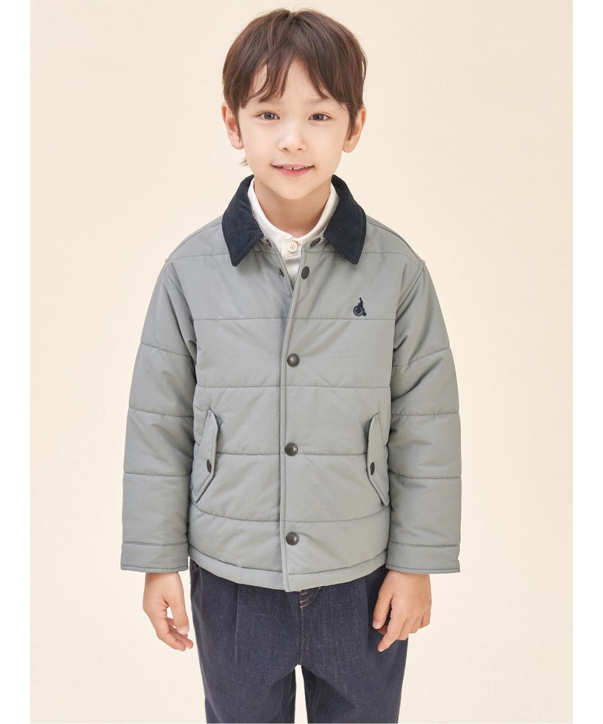빈폴 키즈(BEANPOLE KIDS) 칼라 재킷형 패딩 점퍼  카키 (BI5938U01H) (BI5938U01H)