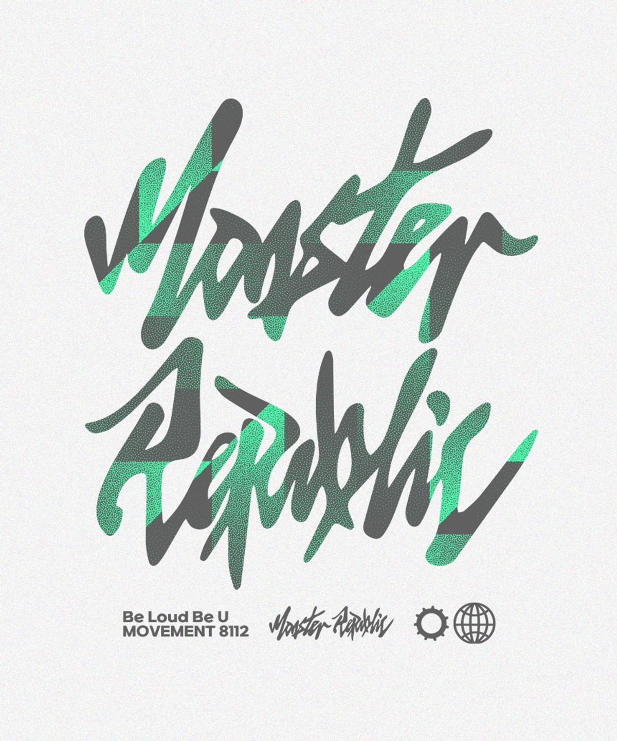몬스터리퍼블릭(MONSTER REPUBLIC) 미스트 로고 그린 후드티 그레이_8112