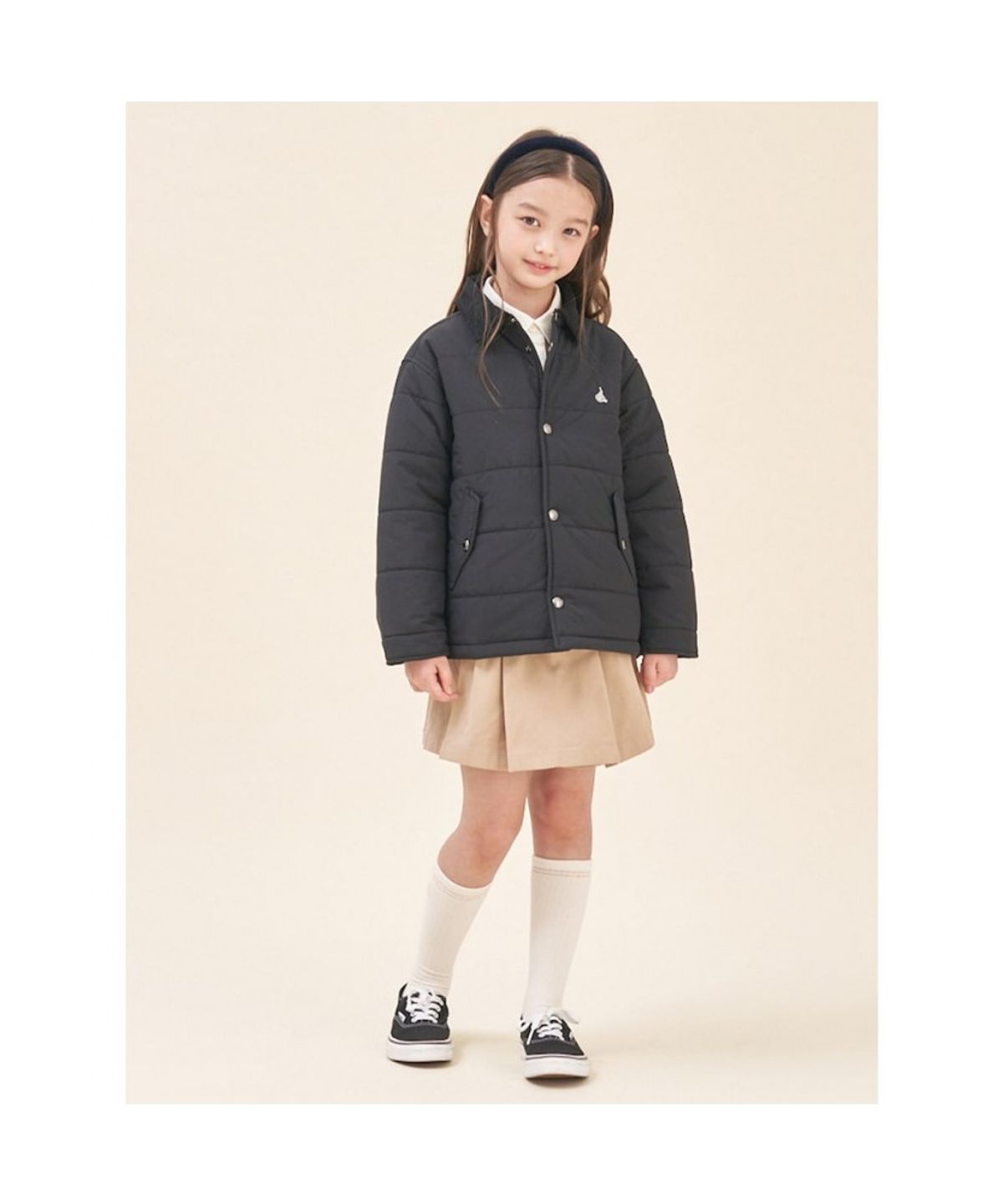 빈폴 키즈(BEANPOLE KIDS) 칼라 재킷형 패딩 점퍼  블랙 (BI5938U015) (BI5938U015)