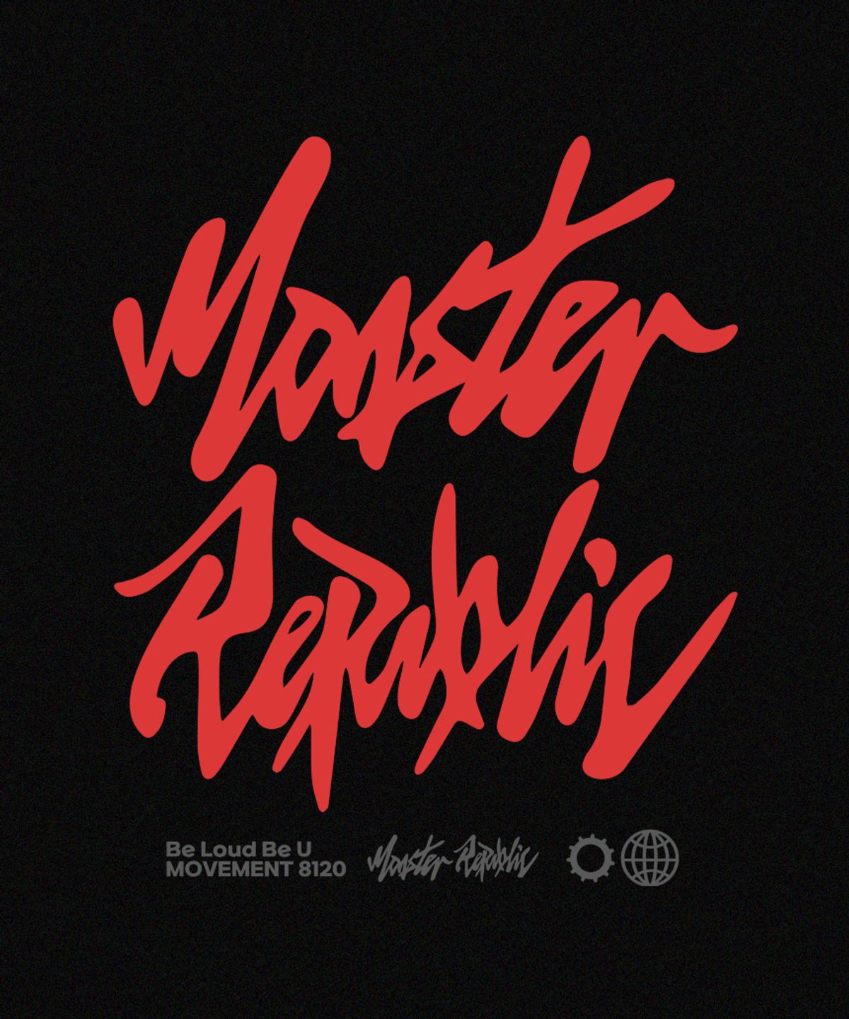 몬스터리퍼블릭(MONSTER REPUBLIC) 어센틱 로고 레드 후드티 블랙_8120