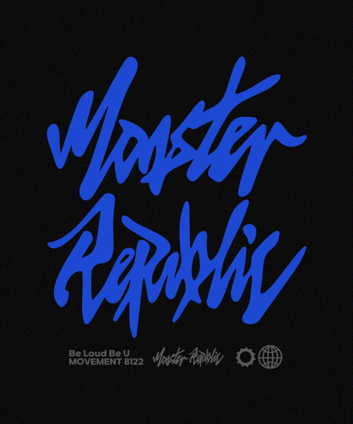 몬스터리퍼블릭(MONSTER REPUBLIC) 어센틱 로고 블루 후드티 블랙_8122