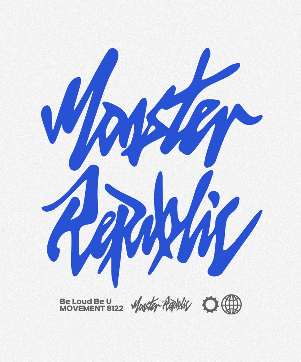 몬스터리퍼블릭(MONSTER REPUBLIC) 어센틱 로고 블루 후드티 그레이_8122