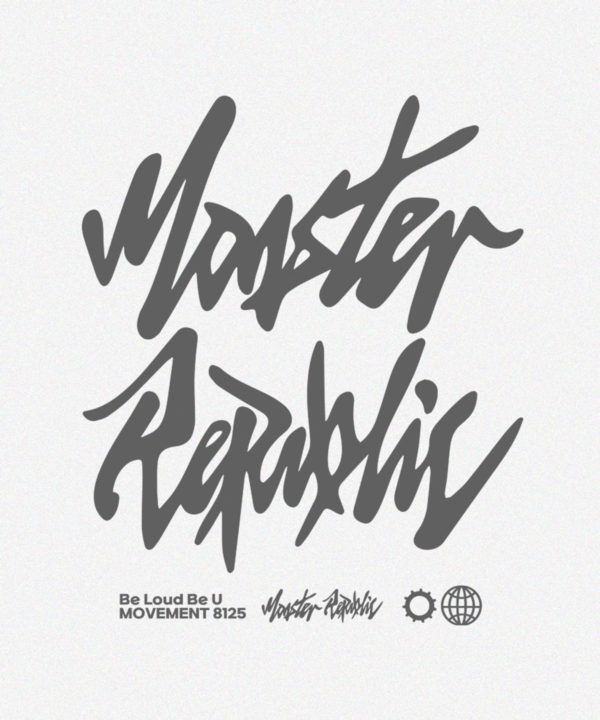 몬스터리퍼블릭(MONSTER REPUBLIC) 어센틱 로고 다크그레이 후드티 그레이_8125
