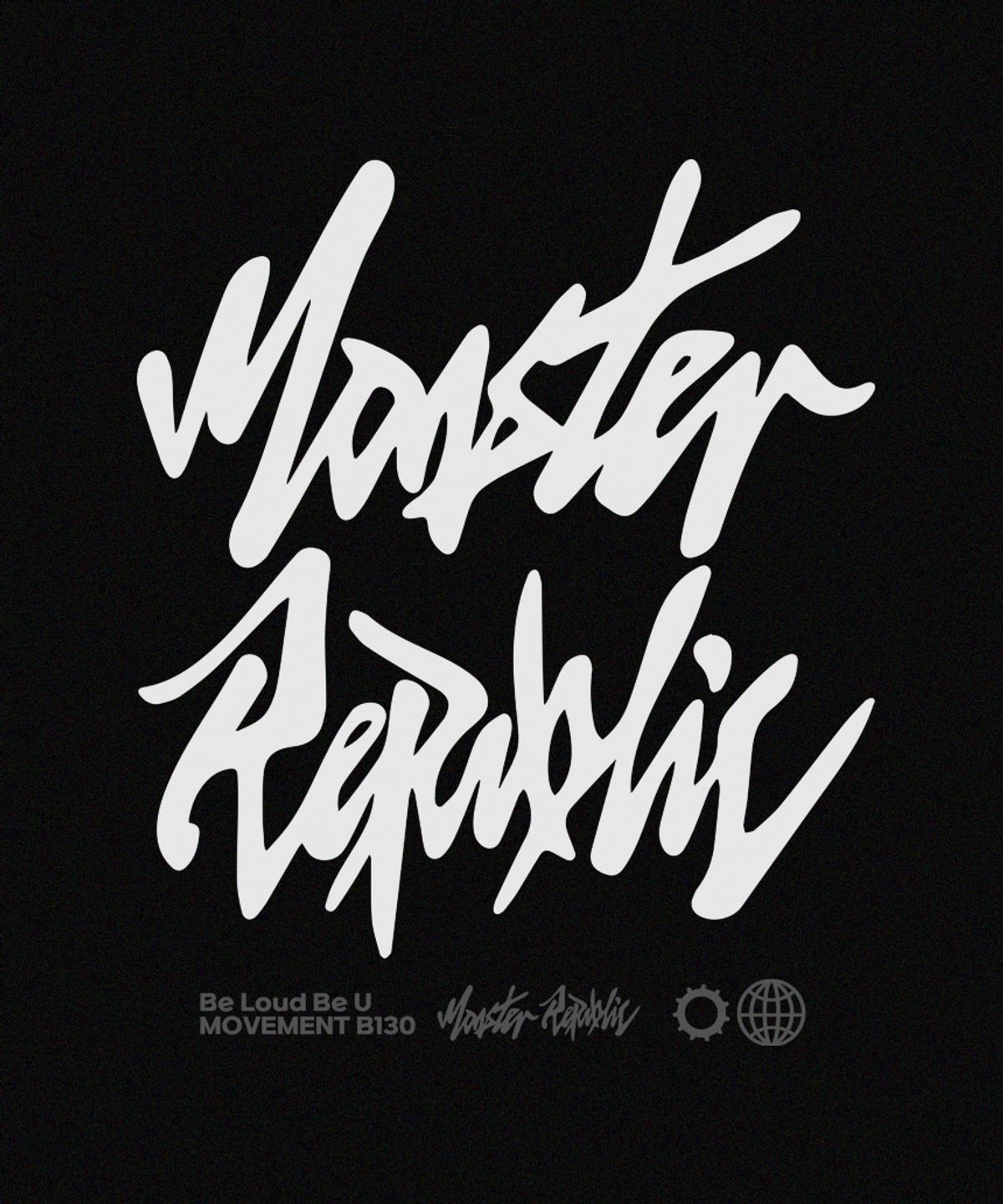 몬스터리퍼블릭(MONSTER REPUBLIC) 어센틱 로고 화이트 후드티 블랙_B130