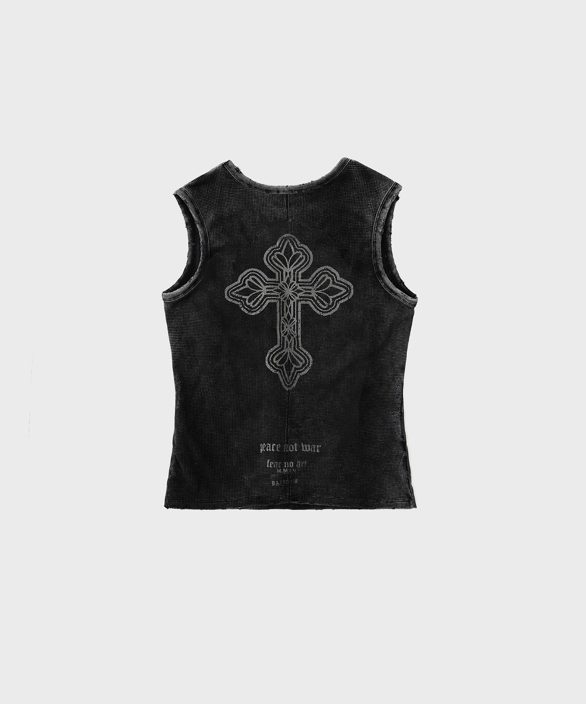 배드블러드(BADBLOOD) PEACE NOT WAR 탱크 - 더스티블랙