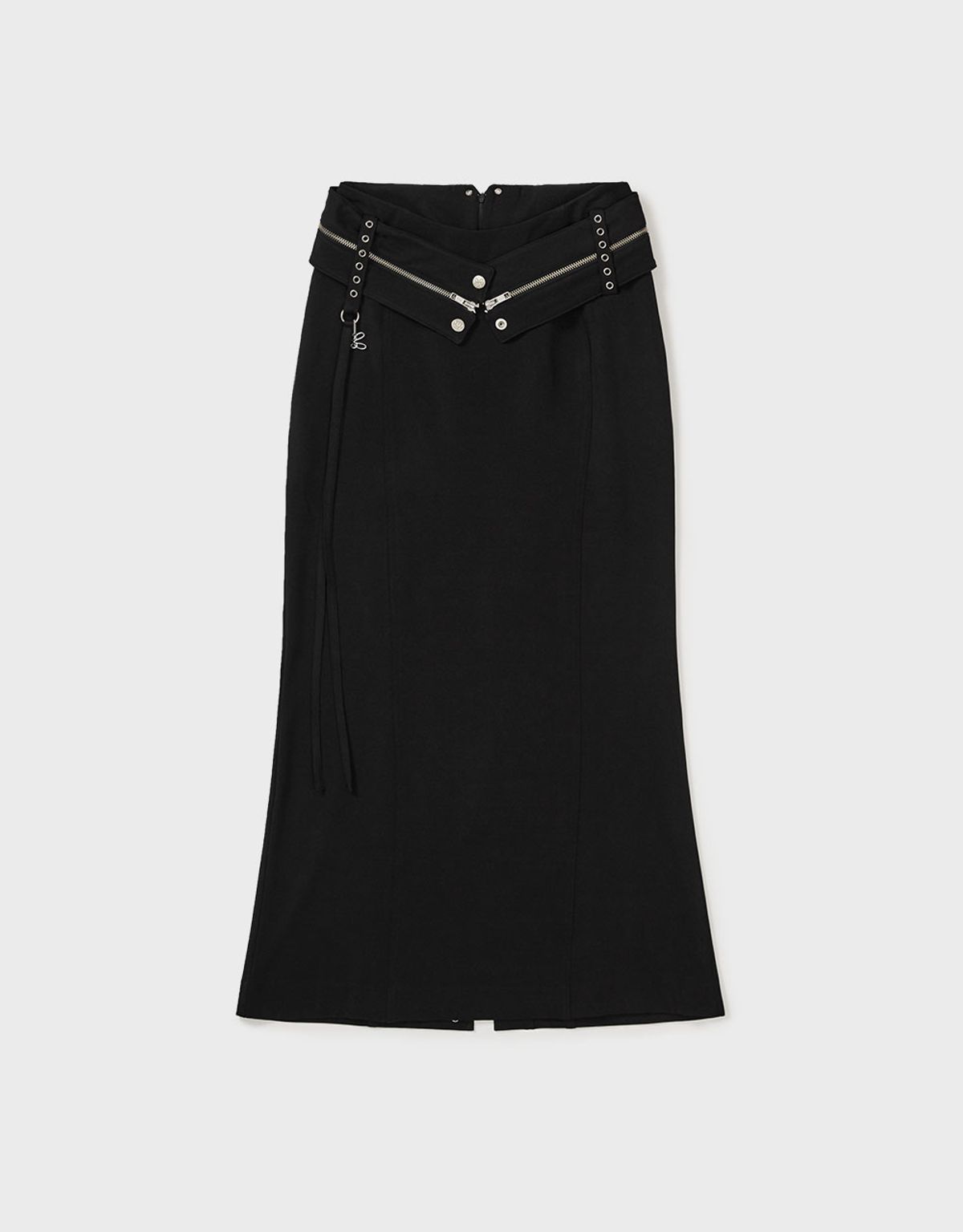 엠엠더블유(MMW) [MMW] BELT POCKET LONG SKIRT (BLACK)