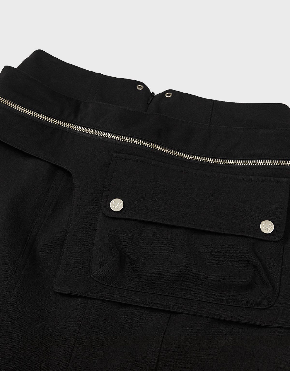 엠엠더블유(MMW) [MMW] BELT POCKET LONG SKIRT (BLACK)