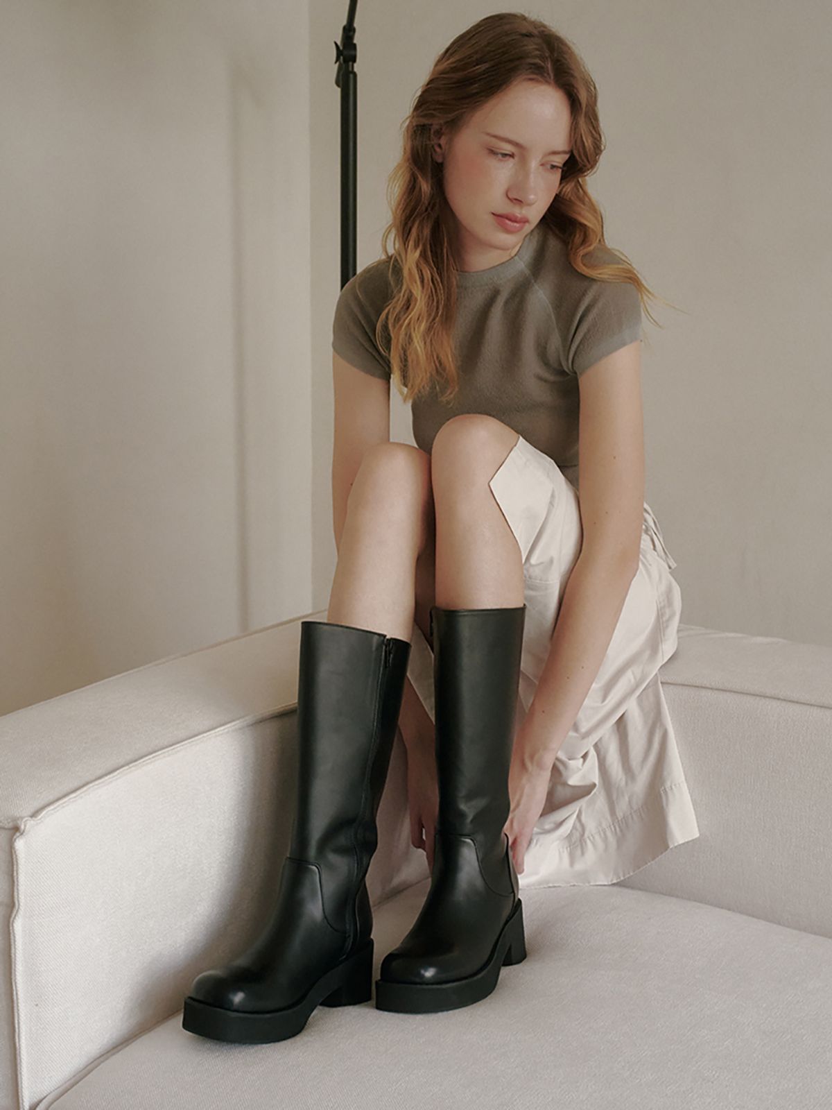메티에(METIER) me1009 Bria flatform modern long boots 브리아 플랫폼 롱부츠_2color
