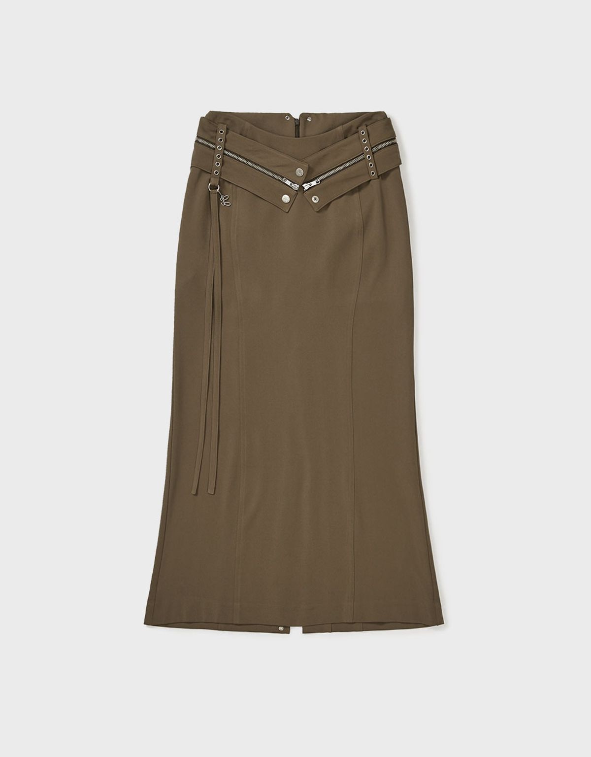 엠엠더블유(MMW) [MMW] BELT POCKET LONG SKIRT (BROWN)