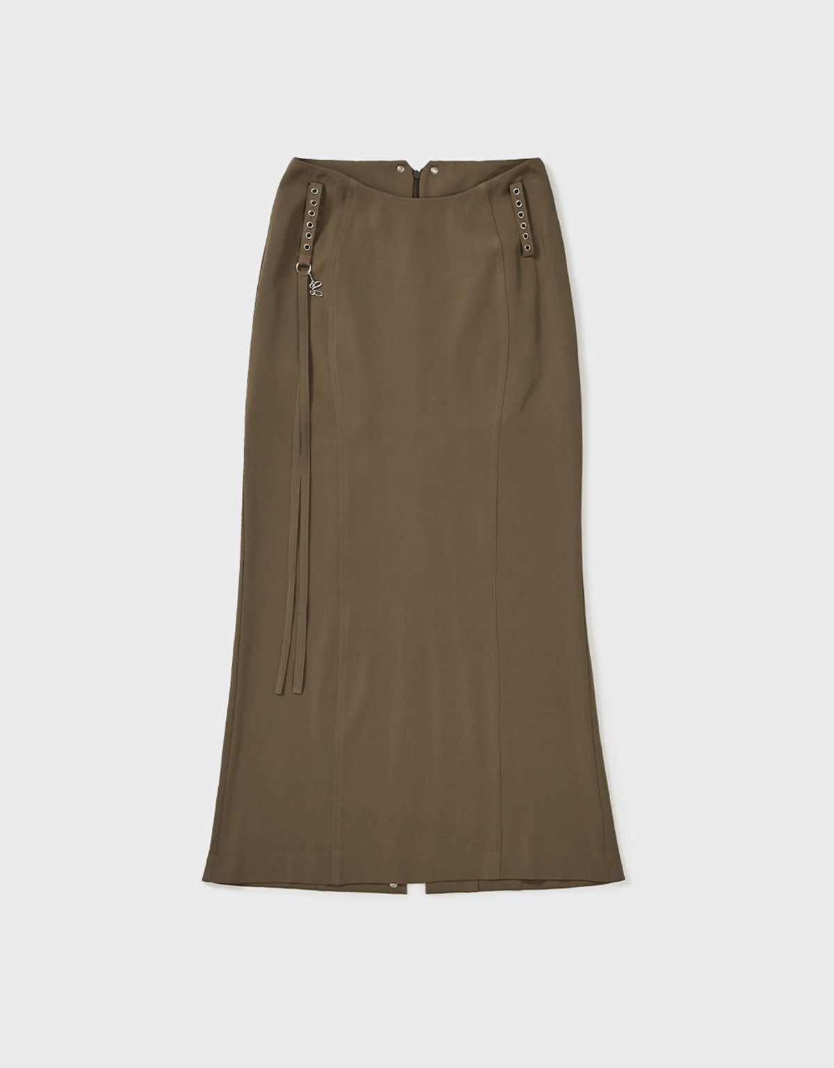 엠엠더블유(MMW) [MMW] BELT POCKET LONG SKIRT (BROWN)