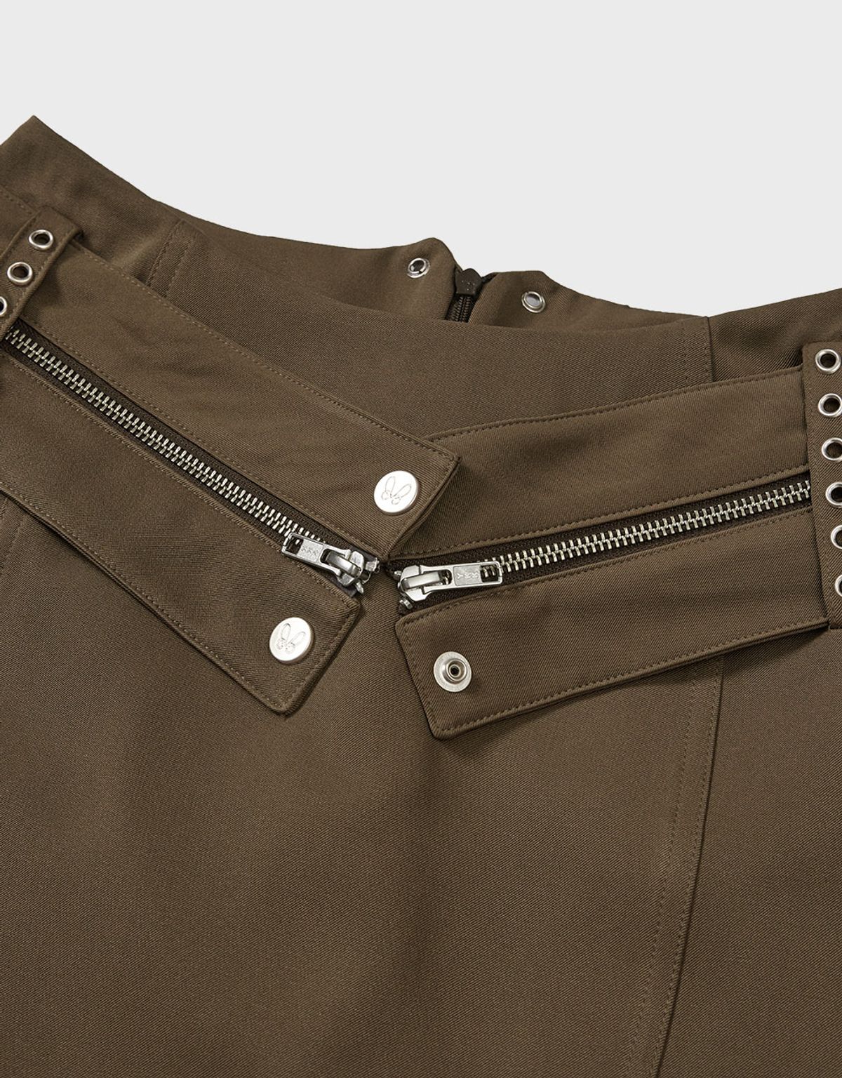 엠엠더블유(MMW) [MMW] BELT POCKET LONG SKIRT (BROWN)