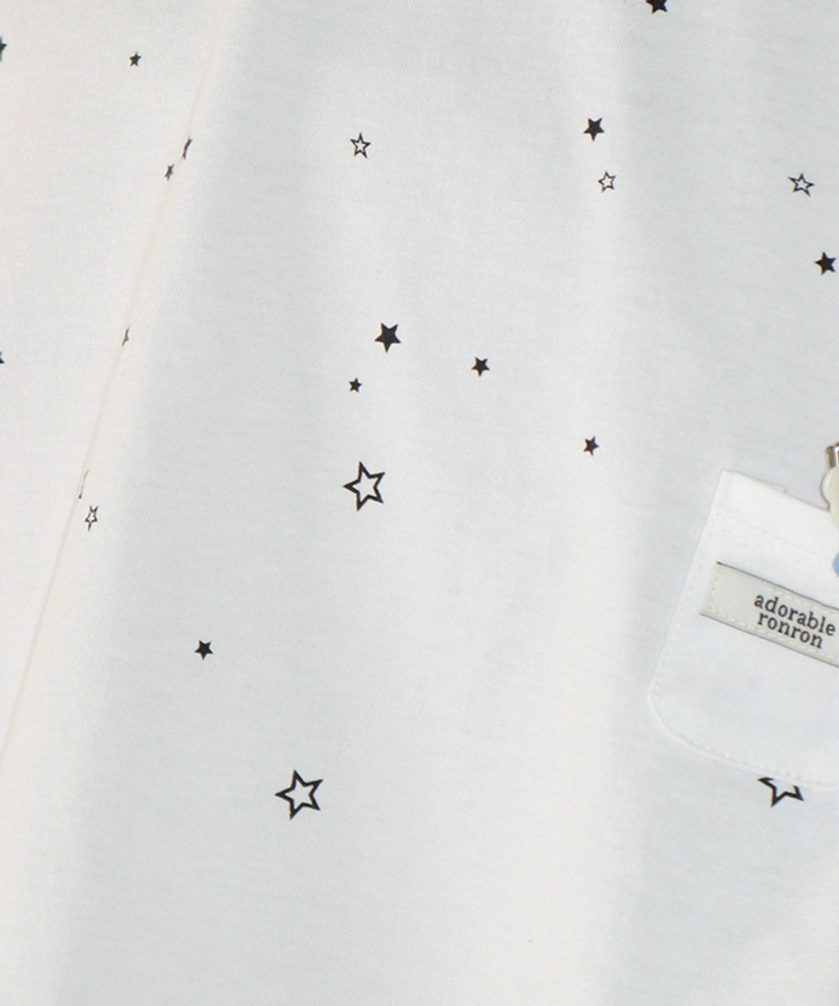론론(RONRON) MINI POCKET MILKY WAY OVER FIT LONG SLEEVE WHITE