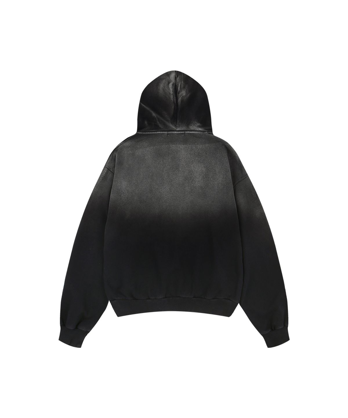 그레일즈(GRAILZ) OVER GRAPHIC VINTAGE ZIP HOODIE [BLACK]