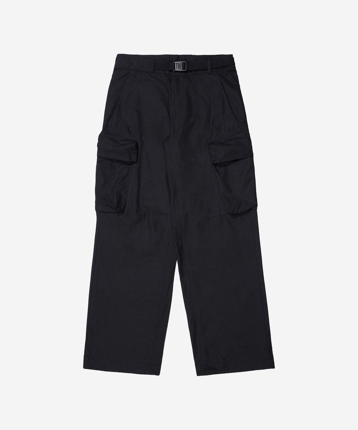 칼라파타르(KALAPATTHAR) BELTED SIGNATURE WIDE CARGO PANTS - BLACK