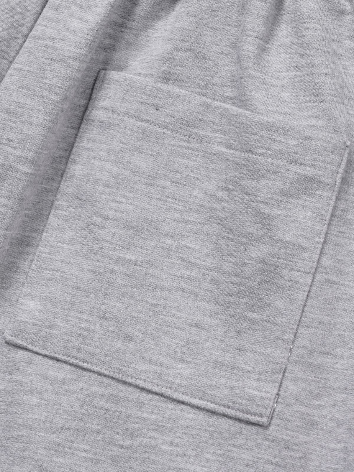 르렌느(LERENNE) Solid Pocket Cargo Bermuda Pants - Grey